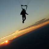 Ariel at sunset