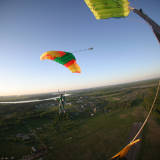 Over DZ under canopy