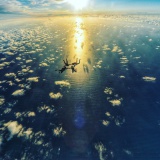 Beach Jump at Sunset