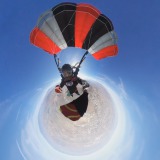 360 Tiny Planet under canopy