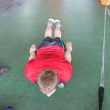 James practising his tracking.