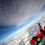 Waiting for the third skydiver