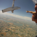 Tom and Justin admiring the view over Lake Lowell in Caldwell, ID